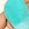 1pcs Silicone Massage Bath Brush with Hook Soft Exfoliating Bath Gloves Baby Showers Cleaning Brush Remover Scrub Showers Bubble