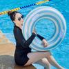 Orange Stripe Pool Float Inflatable Swim Tube Adults Swimming Float Ring Summer Water Swim Pool Floating Toys