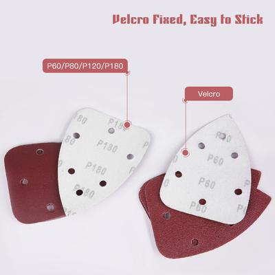 Detay Zımpara Kağıdı Seti Fare Zımpara Kağıdı 140*100mm 6 Delik 40 adet