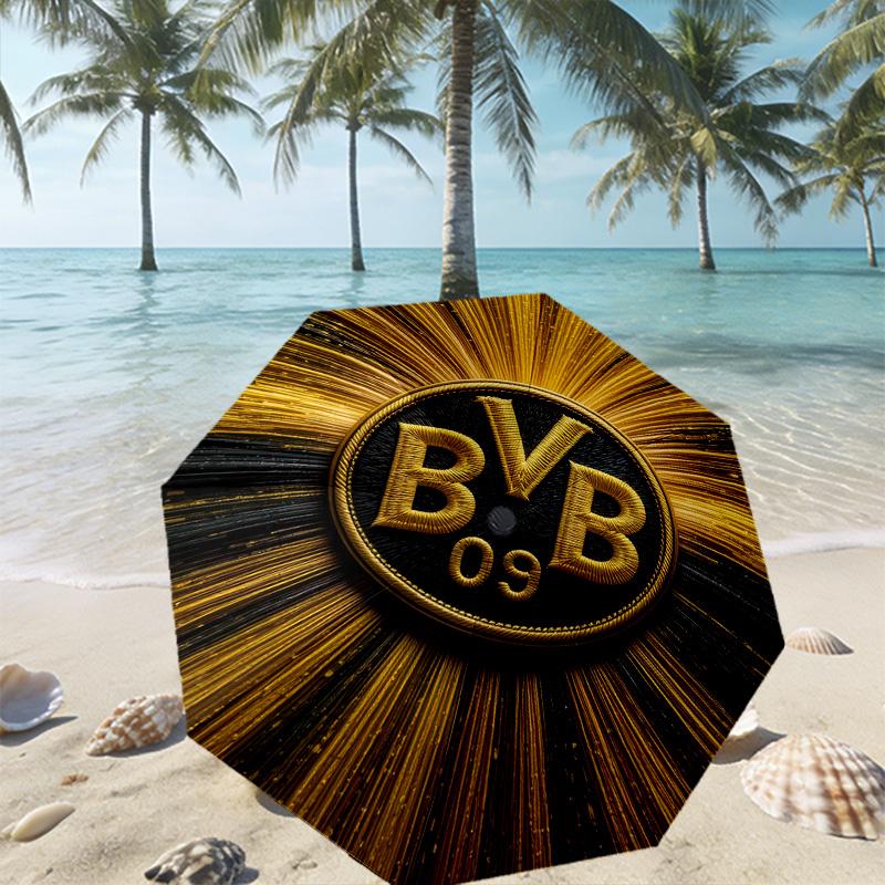 Borussia Dortmund Druckschirm Automatisches Öffnen/Schließen - Tragbares faltbares Design - Tägliche Nutzung für Reisen/Outdoor - Geschenk zum Geburtstag