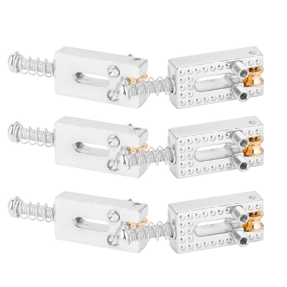 6pcs Metal Roller Bridge Saddles Roller Bridge Guitar Repair Parts Guitar Saddles  Electric Guitar