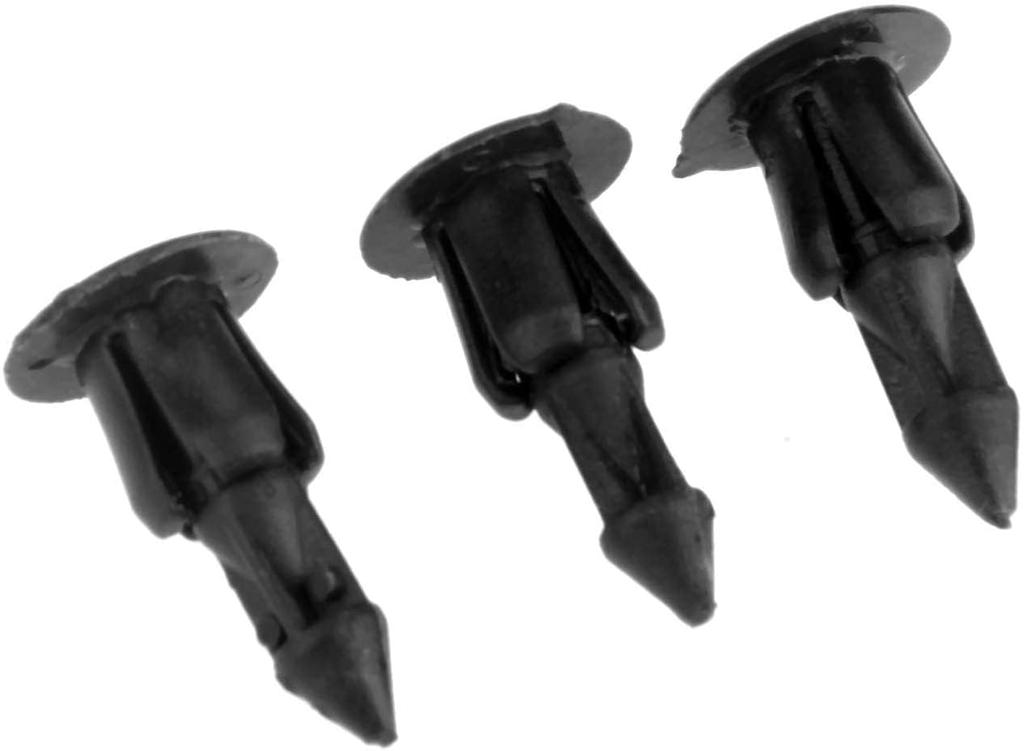 JUTOSU 100pcs 6mm Hole Diameter Clips Automotive Rivet Fastener Mud Flap Bumper Fender Clips