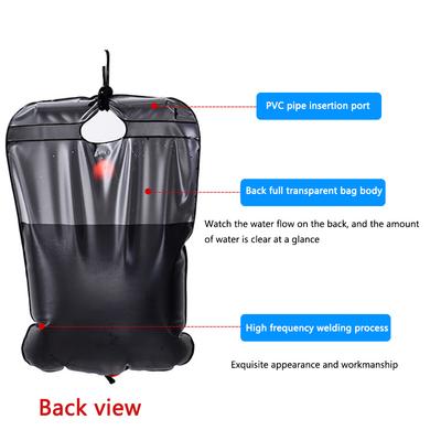 20L Camping Shower Bag Portable Solar Heated Shower Bag Sun Shower Bag with Hose Outdoor Shower Bag PVC for Hiking Climbing