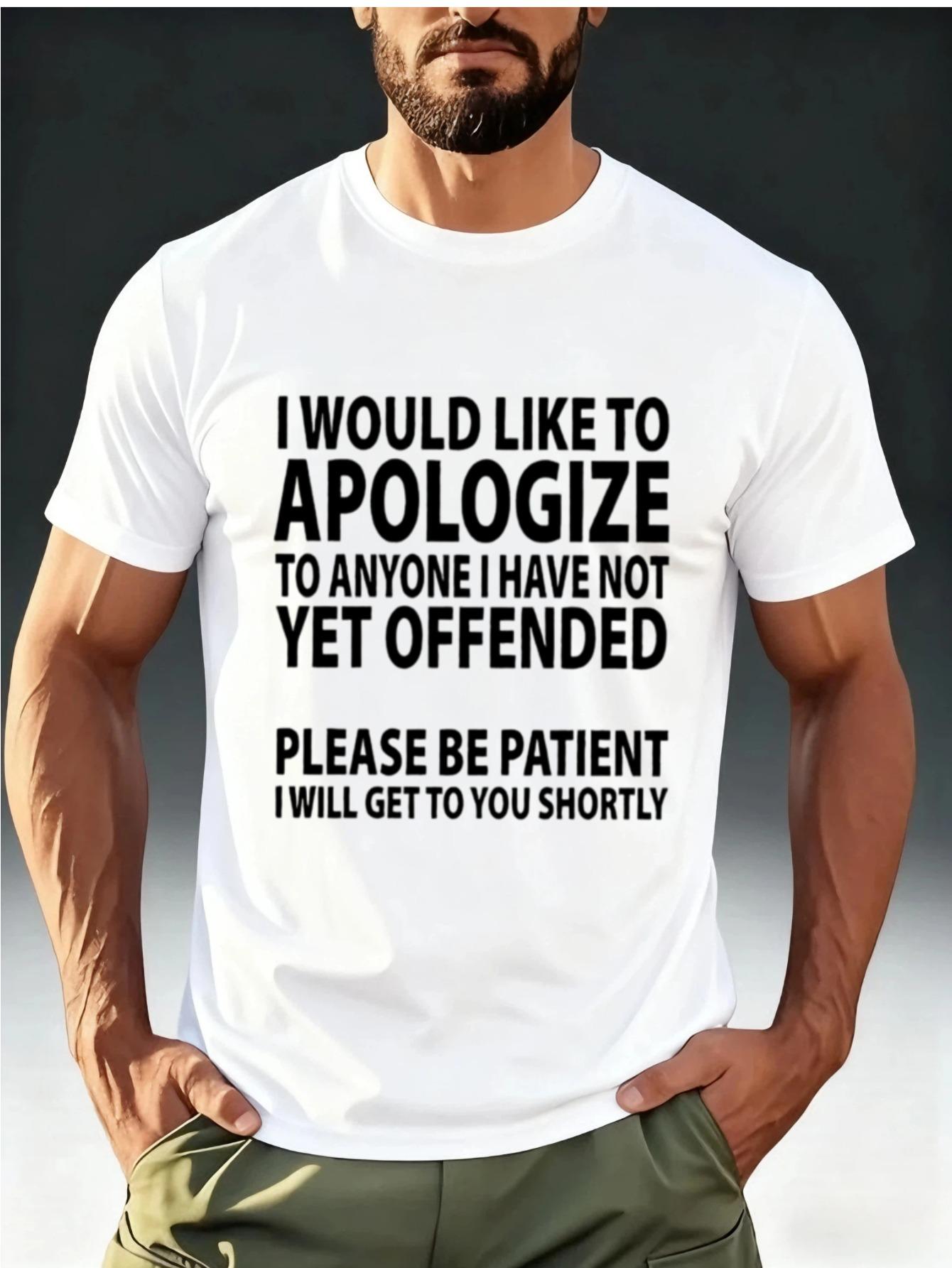 Men S Casual T-Shirt Featuring Witty Quotes And Humorous Prints XL