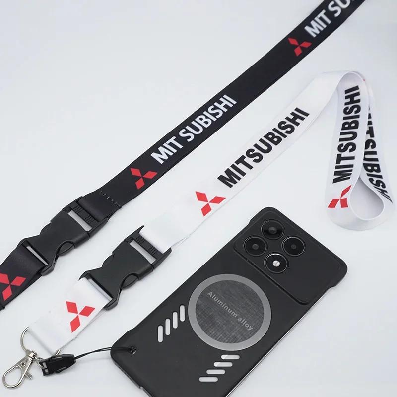 Porte-clés d'identification pour voiture Lanière pour téléphone portable Pour Mitsubishi Outlander Lancer 10 9 ASX RALLIART Eclipse L200