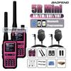 Baofeng UV-5R Mini Walkie Talkie BF-5R Mini Ham Two Way Radio Pink Dual Display USB-C 999 Channel AM For Camping Hiking Hunting