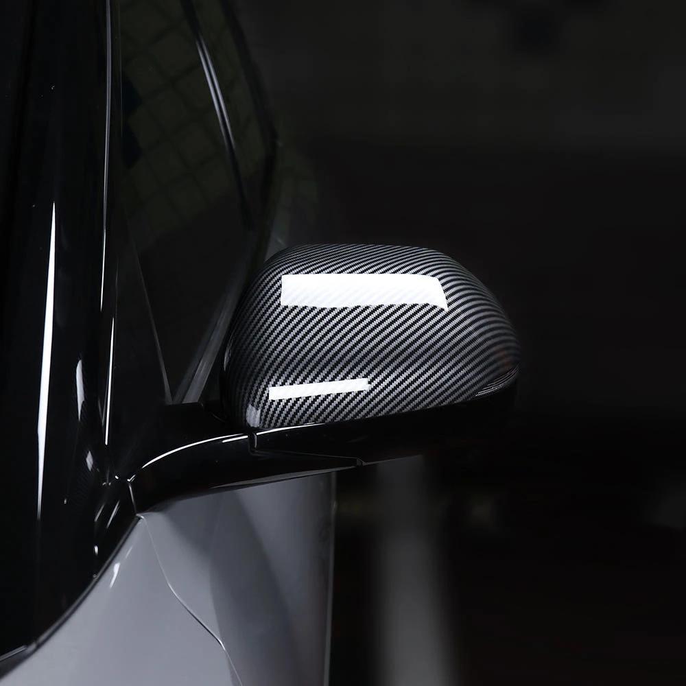 Černý kryt zrcátka pro Kia EV3 2026 Vnější kryt krytu zpětného zrcátka Dekorace z uhlíkových vláken Vnější kryty zpětného zrcátka
