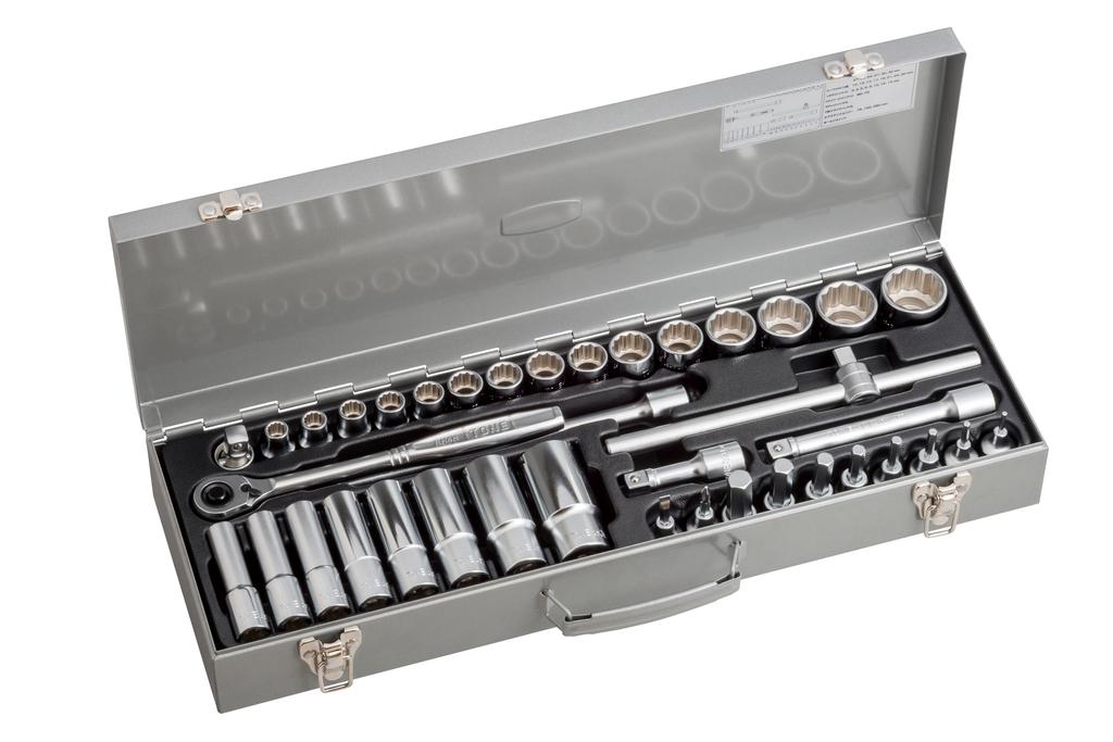 TONE Mixed Socket Wrench Set MX400 Drive Silver 39 Items 12.7mm (1/2") Contents