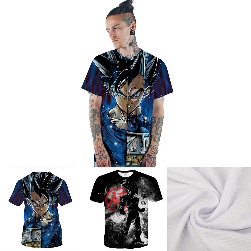 Stylish Men 3d T-shirts With Dragon Ball Z Fighting Super Saiyan Vegeta Print