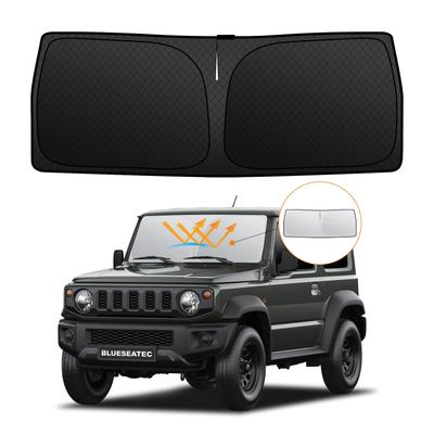 Suzuki Jimny JB04 Serie Windschutzscheiben-Sonnenschutz Ohne Saugnäpfe Lichtblockierend und Isolierend UV Einfache Installation und Inklusive Aufbewahrungstasche [Verbessert]