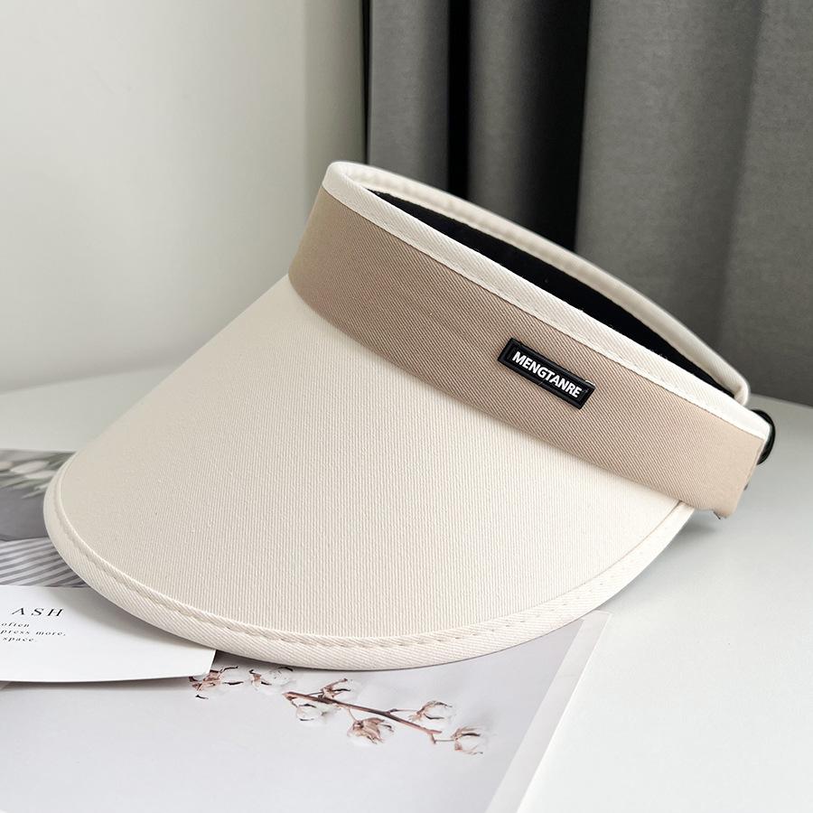 

Hat Versatile Style Minimalist Solid Color Women Wide Brimmed Sunshade Hatscaps бежевий