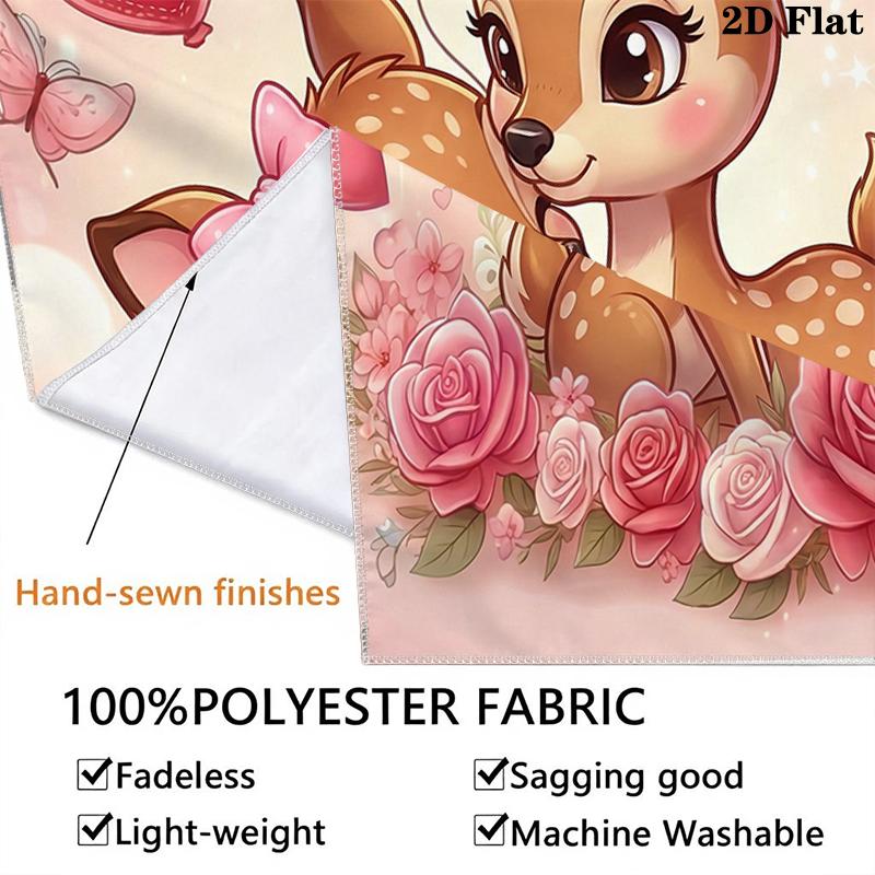 Cute Cartoon Animals Wall Tapestry Aesthetic Wall Hanging Printed Fabric Blanket Decorative Tapestries for Bedroom Living Room Home Decor