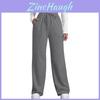 Womens Casual Wide Leg Pants With Elastic High Waist Drawstring For Lounge And Travel