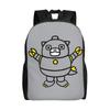 Chibi Monster Raids Again Backpack for Men Women Cool High School Work Daypack Cute Laptop Computer Canvas Bags Outdoor
