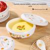 BaiJie Persimmon Design Ceramic Steaming Bowl with Lid