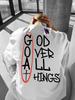 God Over All Things Faith Cross Oversized Tee