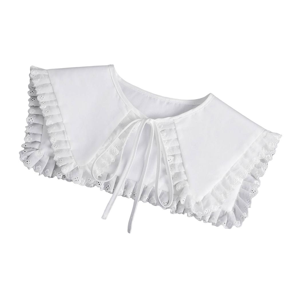 Decorative Sequins Quilted Cape False Collar for Stylish Ladies Elegant Ruffled Lace Shawl Wrap for Parties and Weddings