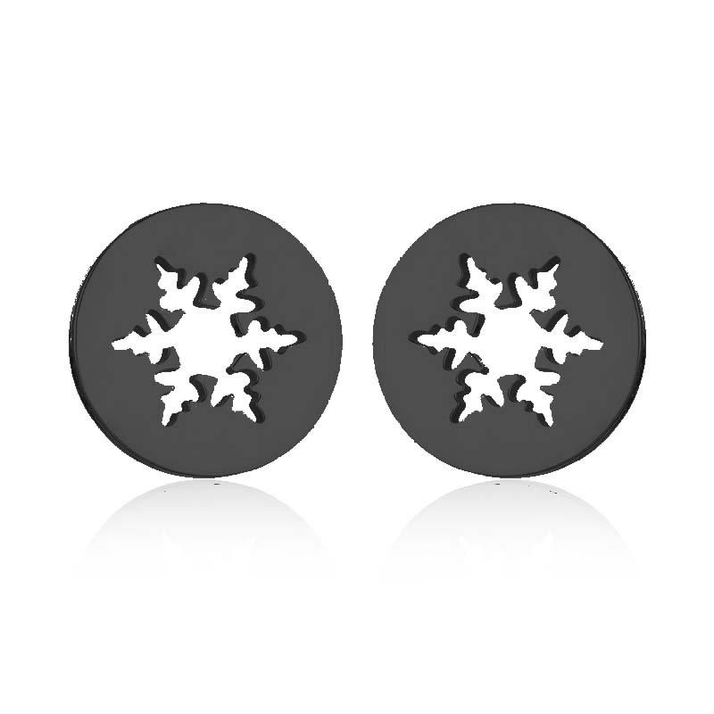 Weihnachten Edelstahl Geometrische Schneeflocken Ohrstecker