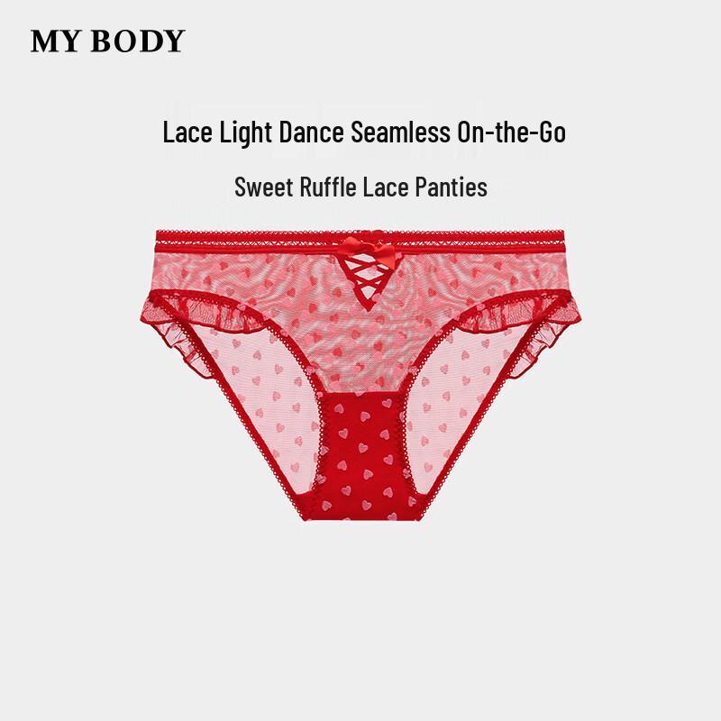 Женские трусики Mybody с заниженной талией, кружевные, с рюшами L