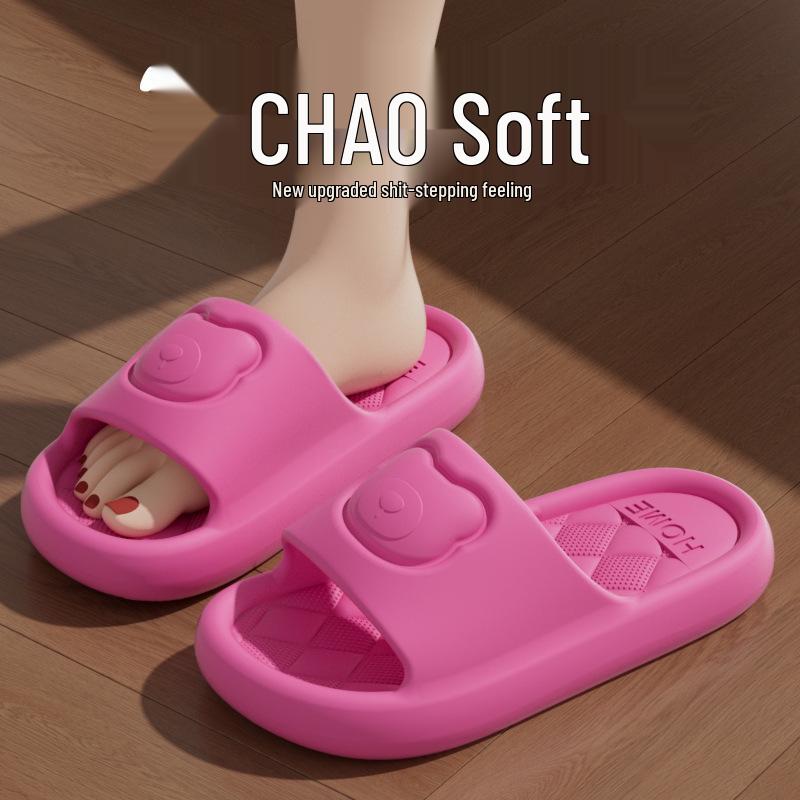 Тапочки из ЭВА с нескользящей толстой подошвой: Удобные и дезодорирующие сандалии для использования родителями и детьми в помещении и на улице летом 36-37