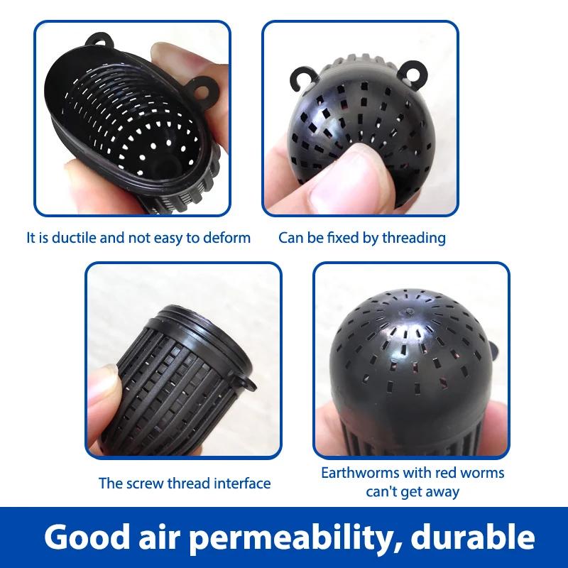 10 pz Mini Gabbia per Esca da Pesca Sfera di Plastica Ispessita Scatola per Esca Cestino per Esche da Pesca Porta-Mangiatoia Gabbia Trappola per Esca per Gamberetti Aragoste Pesci