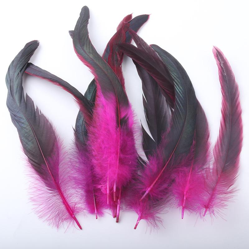 20 -25cm Colorful Rooster Tail Feathers Long Feather Diy Mask Headdress Wings Cat Stick Decoration