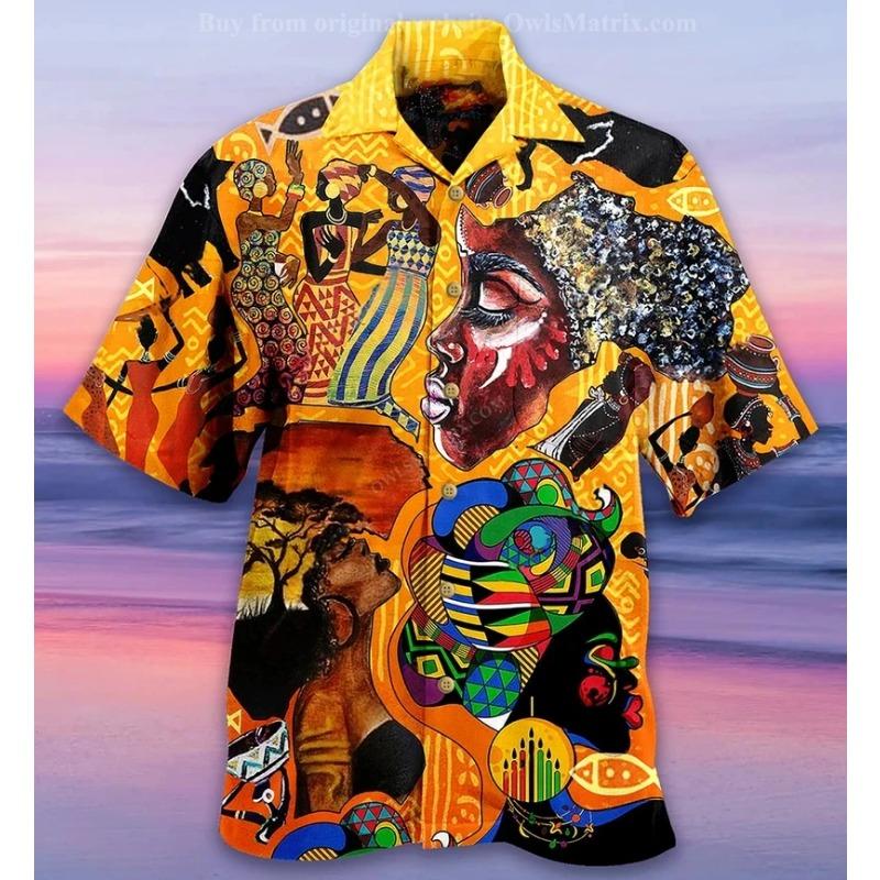 Summer Hawaiian Shirt Flamingo Short Sleeve Funny Men's Clothing Fashion Special Offer High-quality Shirts