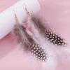 Pretty Feather Drop Earrings for Women Girls Bohemia Earrings Handmade Party Holiday Jewelry Gifts