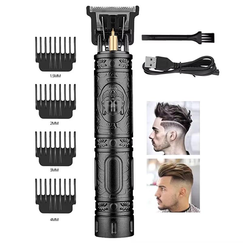 

T9 Men s Hair Trimmer Professional Fader Home Travel Cordless Razor Cool Buddha Haircut Set For Daylife And Holiday чёрный