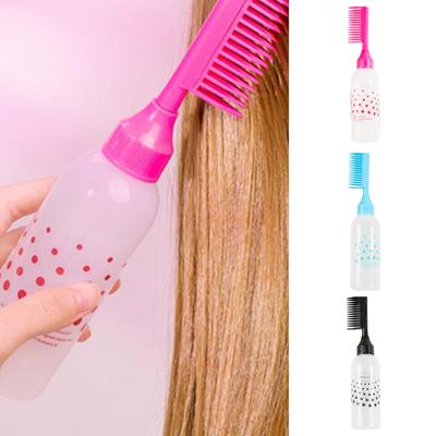 Professional Hair Colouring Comb Empty Hair Dye Bottle with Applicator Comb Dispensing Salon Hair Coloring Styling Tool
