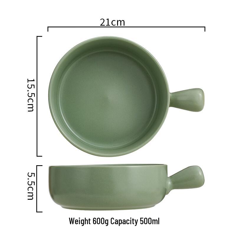 

Elegant Ceramic Handled Salad Bowl