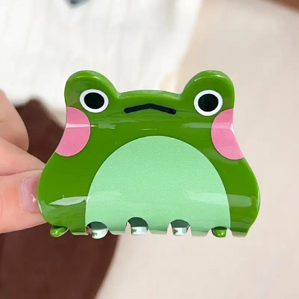 1PC Cute, Cartoon, Frog, Grab Clip, Creative, Ponytail Clip, Acrylic, Shark Clip, Daily, Holiday, Party, Hair Clip