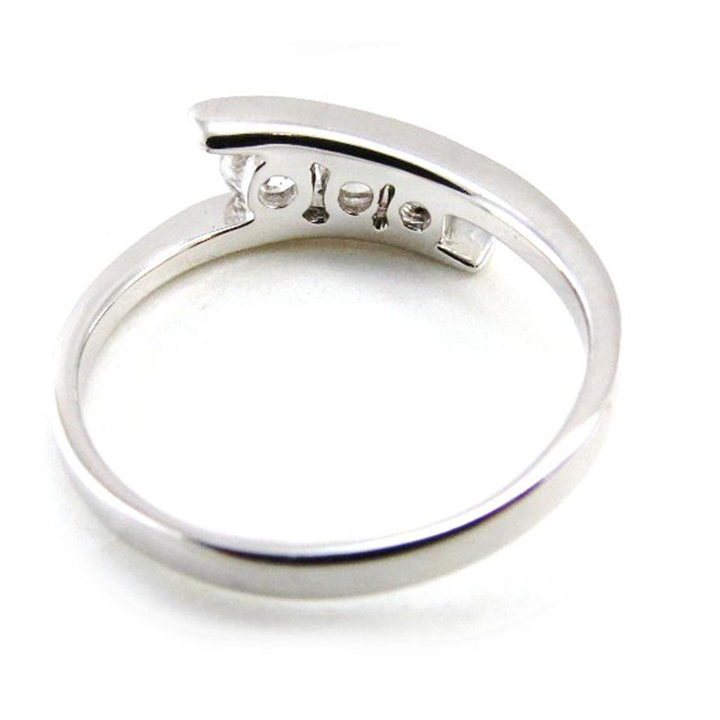 Silver Ring 'Trilogy' White Silver (rhodium) - 7 Mm