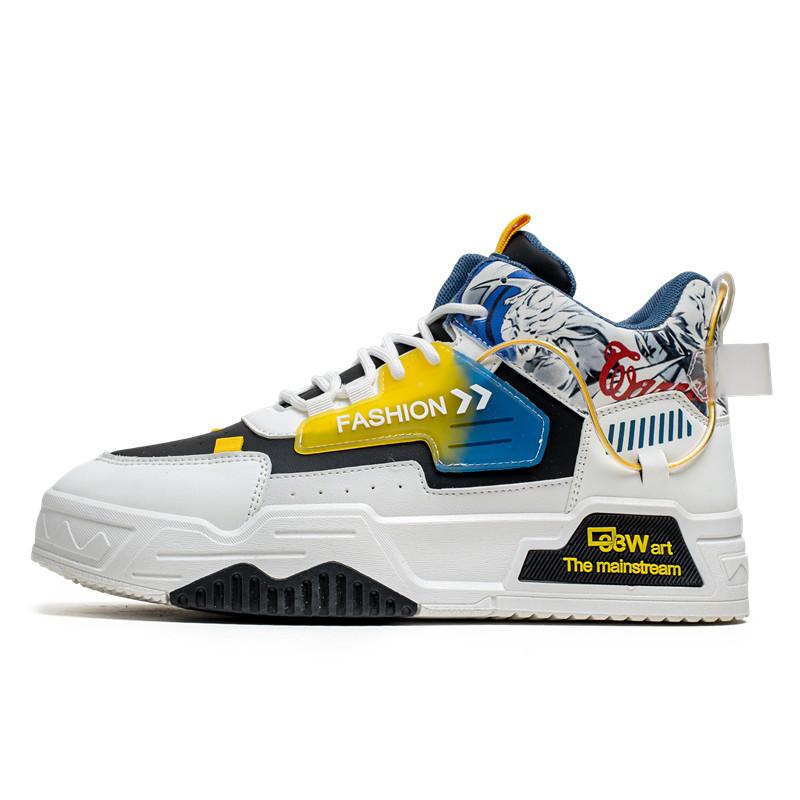 

Толстоподошвенные высокие кеды, студенческие трендовые спортивные туфли, весенне-осенняя новая цветовая гамма для увеличения роста, повседневный персонализированный стре 44