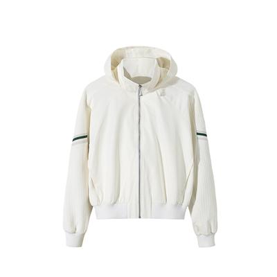 Comfortable Warm Minimalist Hooded Jacket Women Jacket Ivory-White Digital-Fog-Gray 162518755-1