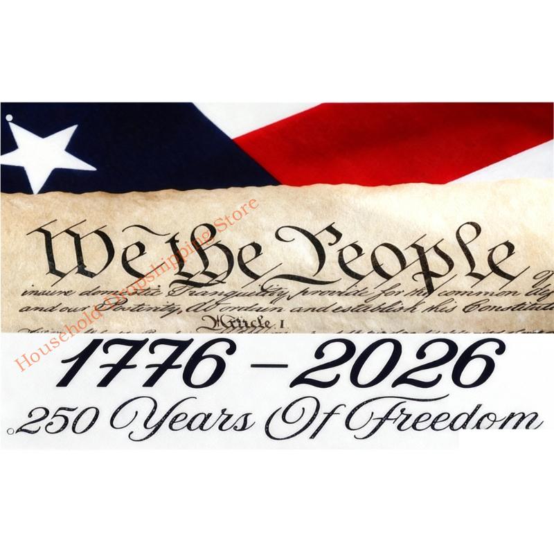 No Tools Needed American 250 Year Celebration Flag Long Time Polyester Outdoor Festival Decorations For Outdoor Use 85AD