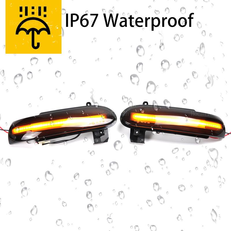 Dynamic Black LED Turn Signal Light Sequential Rearview Mirror Light For Mercedes Benz SLK SL Class R171 W171 R230 W230