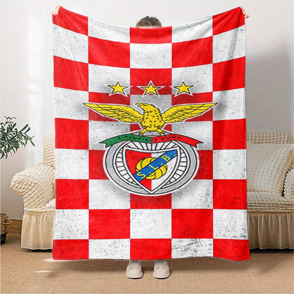 Benfica Motiv Aufdruck Decke - Perfekt für Sofa, Bett, Reisen & Außenbereich | Maschinenwaschbar, Gemütlich & Langlebig.