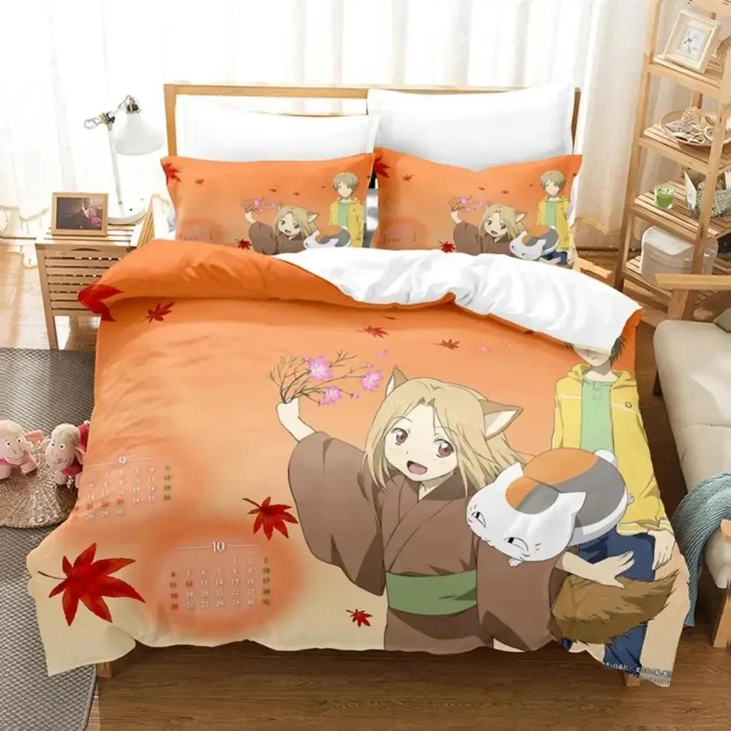Comforter Anime Natsume Book Of Friends Nyanko Bedding Set Bedroom Soft Modern S Comefortable