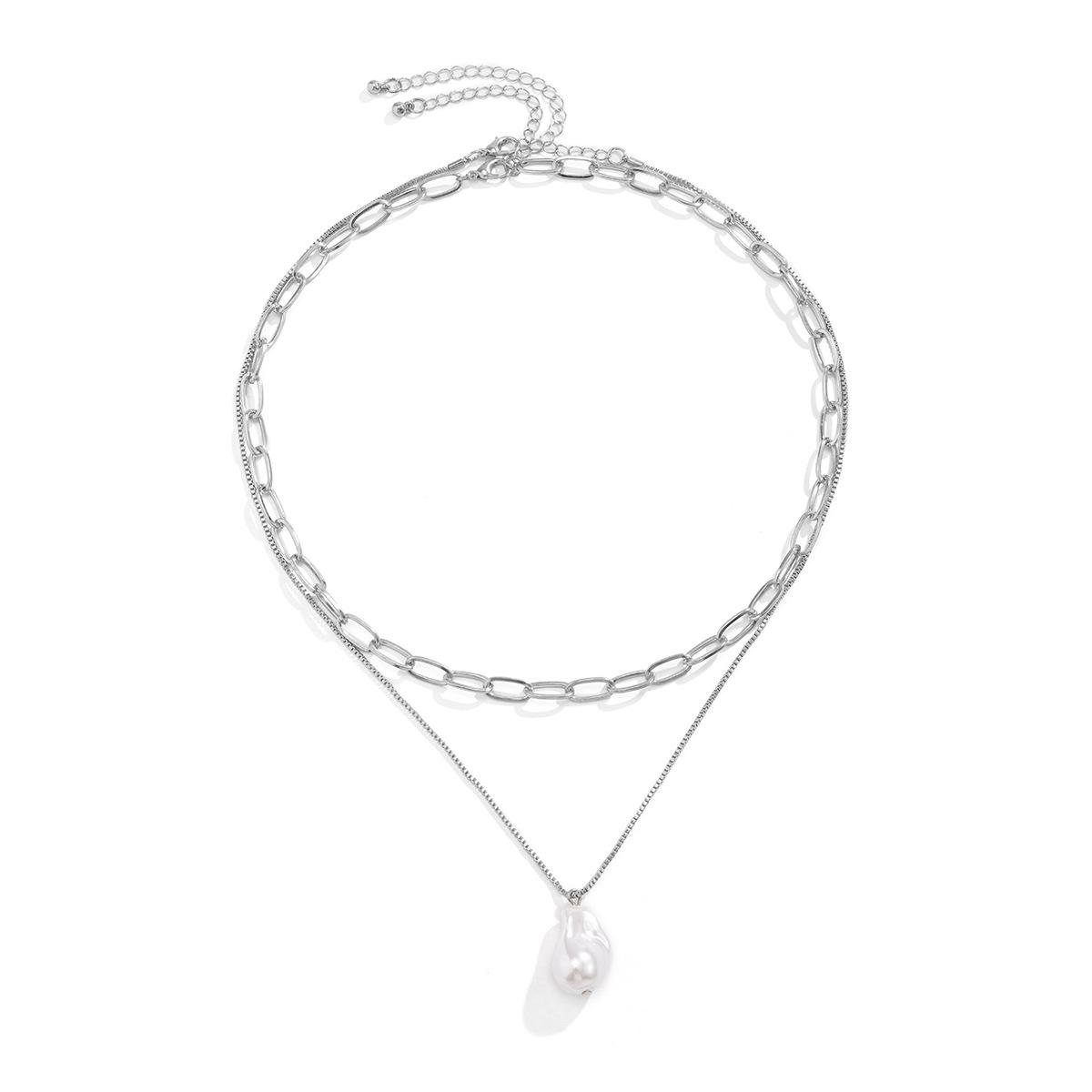 Collier Géométrique Exagéré Pour Femme - Ras Du Cou, Perles Vintage, Chaîne Réglable, Bijou De Déclaration