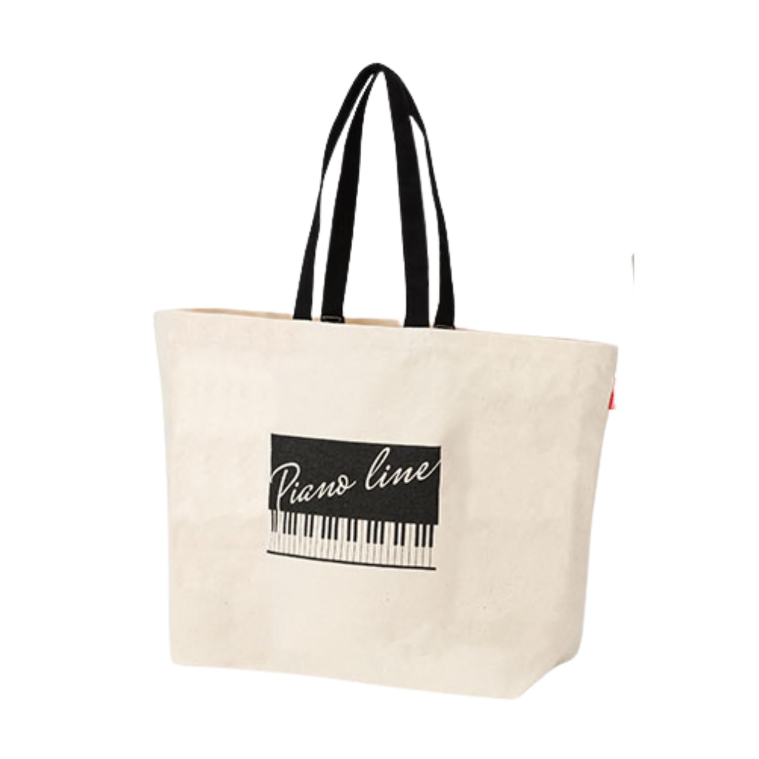 

Милая Большая холщовая сумка-тоут с узором из пианино и нот (большой)