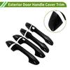 Door Handle Cover Trim for Kia Sportage 17-22 Black ABS 1Set