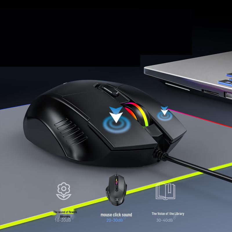 OLOEY RGB Kabelgebundene Vertikale Gaming-Maus