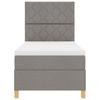 Boxspring Bed with Headboard Taupe 100 x 200 cm Fabric