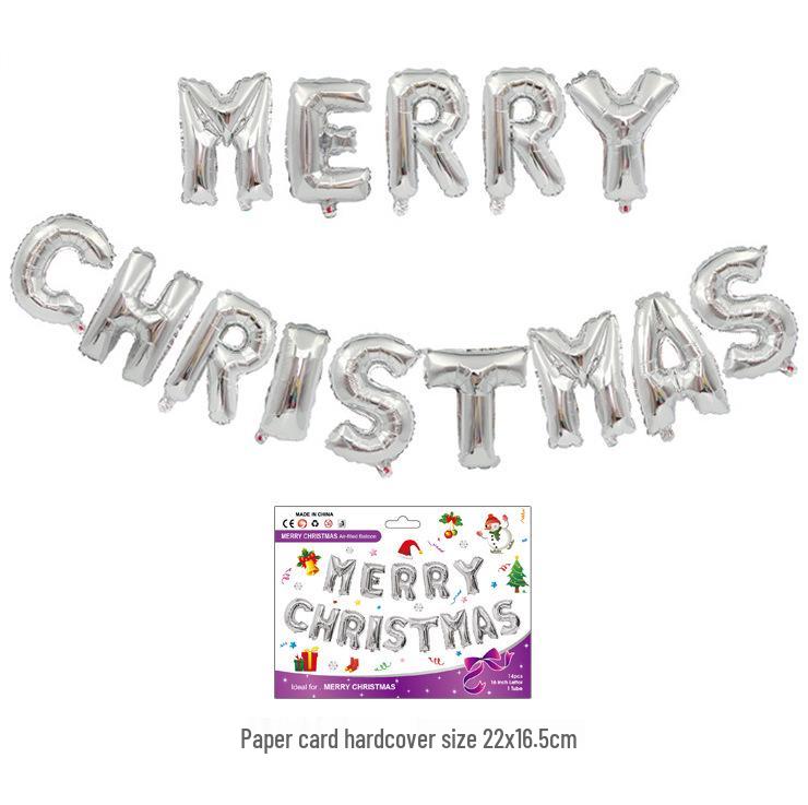 Merry Christmas Foil Balloon Set - Party Decorations