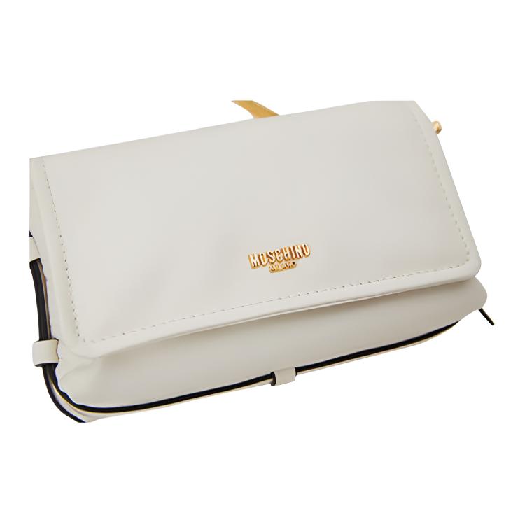 Moschino Mini Shoulder Bag With Lettering Logo Detail And Magnetic Closure Women Shoulder Bag White A75528002-0002