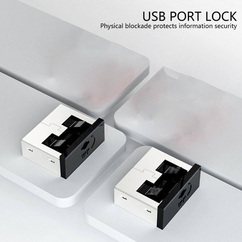 Universal USB Port Lock Keyless Computer Security Device Removable Anti Dust Protector Metal PC Material