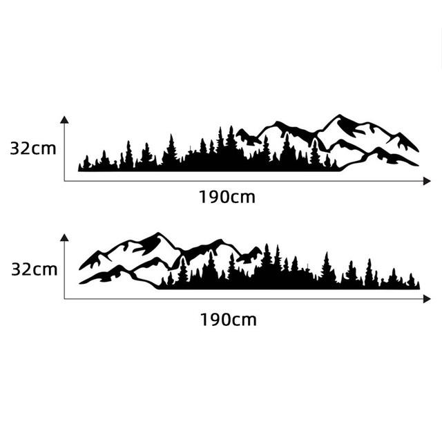 Car Stickers and Decals Forest Compass Sticker for Cars SUV RV Camper Offroad Auto Side Body Decor Vinyl Sticker