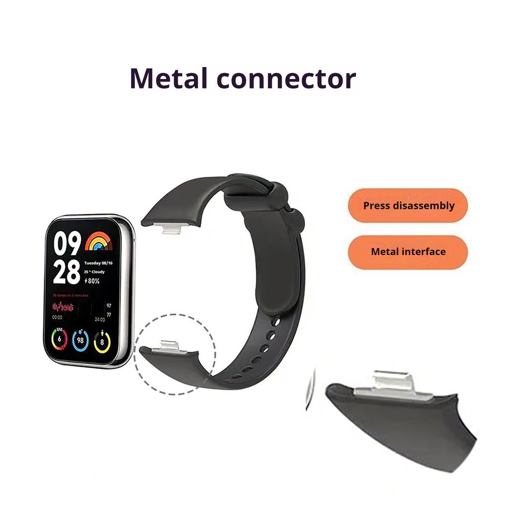 Silicone Band for Redmi Watch 4 Strap Smart Watch Accessories Watchband Wrist Correa Bracelet Replacement Belt for Mi Band 8 Pro