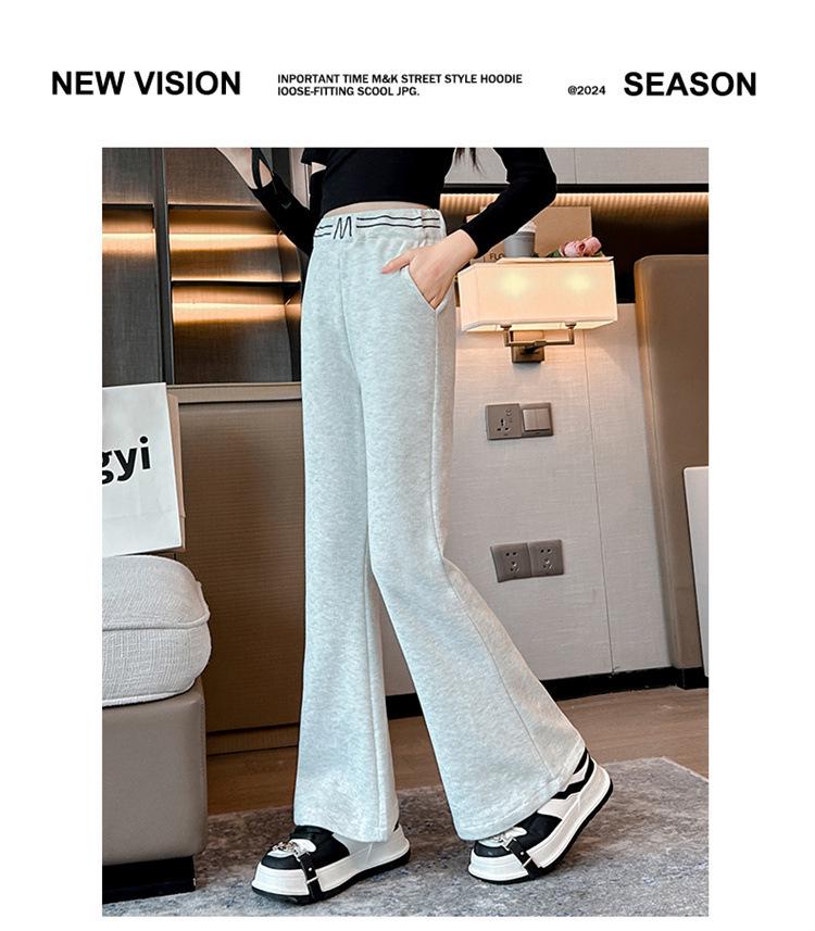 Girls' Flared Fleece-Lined Pants - Spring/Autumn 2025 Fashion for Middle & Big Kids